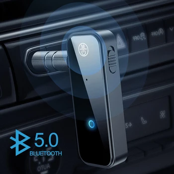 JINSERTA Автомобильная Громкая Связь Bluetooth 5,0 Приемник Передатчик 3,5 мм AUX Аудиоадаптер Длительного Ожидания для Наушников Автомобильного Телевизора