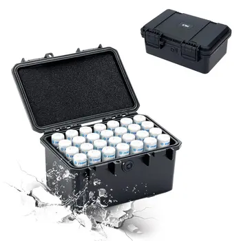 Ящик Для Хранения Батареи 18650 Жесткий Контейнерный Чехол С Тестером IP67 Водонепроницаемый И Пылезащитный 21700 AAA AA Coin Battery Organizer Box