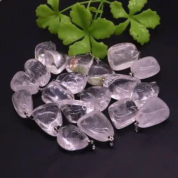 Натуральные Ожерелья с подвесками из прозрачного кварца произвольной формы, Энергетический Камень Для Женщин, Мужчин, Исцеляющий Будда, Счастливый Лунный Камень, Подарок