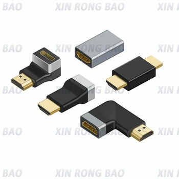 Адаптер HDMI 2.1 под прямым углом 90 270 градусов от 1 до 2 4K HDMI удлинитель HDMI кабельный разъем типа 