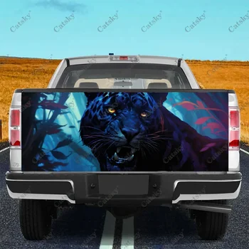 Пленка для задней двери грузовика Galaxy Panther Digital Art Из Материала Профессионального класса, Универсальная, подходит для Полноразмерных грузовиков, Устойчива к Атмосферным воздействиям