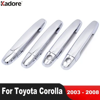 Накладка на дверную ручку Toyota Corolla 2003 2004 2005 2006 2007 2008, Хромированная Накладка на боковую дверную ручку автомобиля, Аксессуары