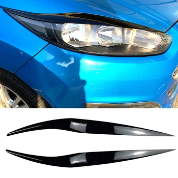 2 шт. Передняя фара для бровей Отделка переднего головного света для Ford Fiesta MK6.5 2013 2014 2015 2016 2017