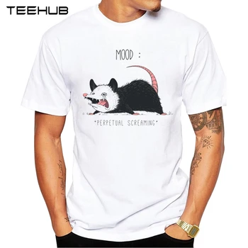 Новые поступления 2019 TEEHUB Крутая Мужская Модная футболка С дизайном Mood Possum, Топы с круглым вырезом и коротким рукавом, Хипстерская футболка