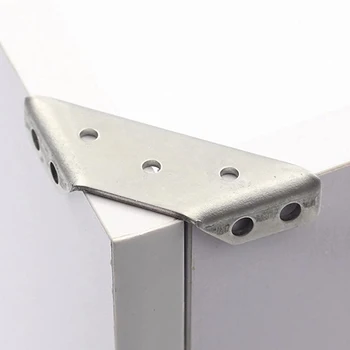 Защитные угловые кронштейны 2 мм 4ШТ для мебельного уголка с гальваническим покрытием Многофункциональная угловая подставка под прямым углом
