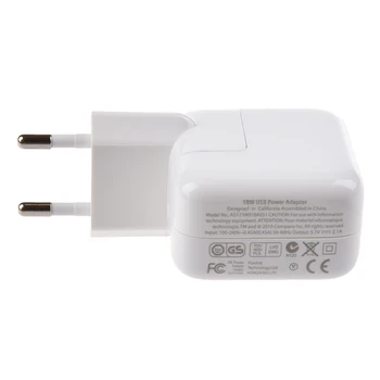 Белые адаптеры зарядных устройств европейских стандартов для iPad / iPhone /iPod/смартфонов 2.1A