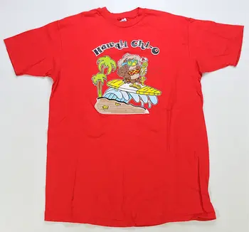 Редкая винтажная футболка Hawaii Chi-O Surfing 90-х, Женское братство, Женский клуб, красный XL