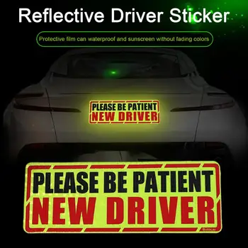 Съемный знак безопасности автомобиля, Светоотражающий Новый Автомобильный Магнит для водителя, устойчивый к атмосферным воздействиям, Предупреждение о безопасности, наклейка для водителя-студента