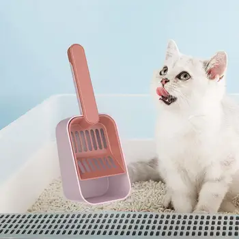 Лопатка для кошачьего туалета С держателем, Многоцелевая глубокая совка для кошачьего туалета большой емкости, Принадлежности для уборки домашних животных