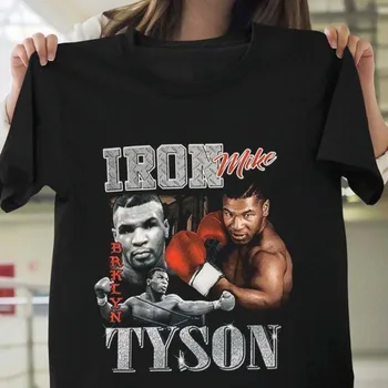 Мужская боксерская футболка Mike Tyson с коротким рукавом, повседневные хлопковые футболки с круглым вырезом