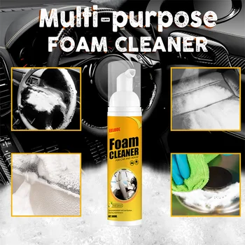 Многоцелевой очиститель пены для автомобиля Leather Clean Wash Очиститель салона автомобиля Для мытья поверхностей технического обслуживания Спрей-очиститель пены