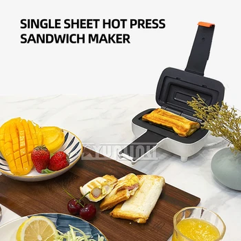 Бытовая Машина Для Приготовления Сэндвичей Panini Mini Toaster Для Завтрака Многофункциональная Хлебопечка С Двусторонним подогревом