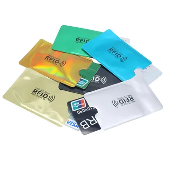 8 шт. Mix Anti RFID, блокирующий кошелек, Замок считывателя, держатель банковской карты, ID, защита корпуса банковской карты, Металлический держатель кредитной карты, NFC, Алюминий