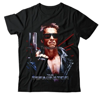 Модная мужская футболка Arnold Schwarzenegger The Terminator Ill Be Back Top Cd16, черная футболка
