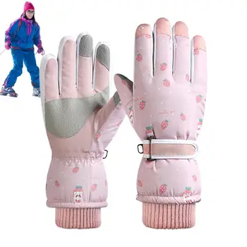 Лыжные перчатки с сенсорными пальцами, высокая ловкость, спортивные перчатки с сенсорным экраном, защита от потери В холодную погоду, Аксессуары для бега