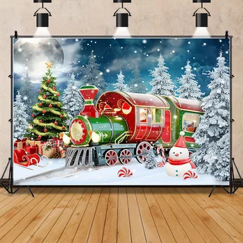 Фон для фотосъемки рождественской елки SHENGYONGBAO, венок на окно, деревянные двери, снеговик, кинотеатр, сосна, новогодний фон, реквизит TNB-08