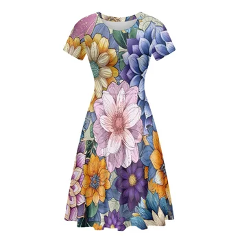 HYCOOL Весеннее платье с цветочным рисунком в Гавайском стиле, женское повседневное платье, Готический халат, женская одежда, Vestidos 2024, Новинка