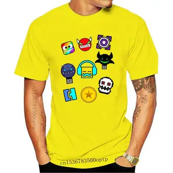 Camiseta con iconos geométricos para hombre y mujer, camisa para mujer