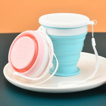 Силиконовая складная чашка для воды, защита от падения, портативная складная термоусадочная спортивная чашка для воды, туристическая деловая чашка для полоскания рта