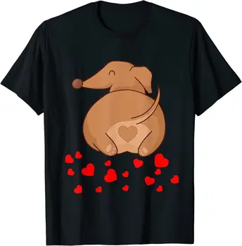 Новая лимитированная футболка для любителей собак Dachshund Weenie в подарок на День Святого Валентина