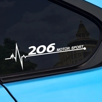 2ШТ Светоотражающих виниловых наклеек на боковое стекло спортивного автомобиля для Peugeot 206 Auto Window Decor Captivation Наклейки из ПВХ Аксессуары