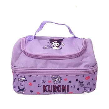 Сумка-ланч-бокс Sanrio Hello Kitty, двухслойная термоизоляционная сумка kuromi, ланч-бокс Bento Bag