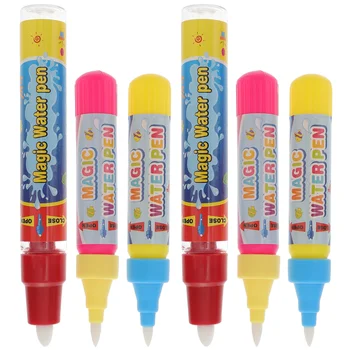 Обучающие водяные ручки 6ШТ, сменные водяные маркеры для рисования, волшебная водяная плавающая ручка для ручек-тетрадей для рисования на коврике
