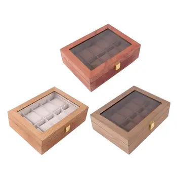 Классическая коробка для часов, коробка-органайзер для мужчин и женщин, коробка с прорезями, 1