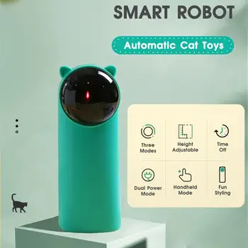 Автоматическая дразнилка для кошек, Светодиодная красная лазерная домашняя кошка, игрушка для домашних животных, интеллектуальная дразнящая лазерная дразнилка для домашних животных, Интерактивная световая игрушка для кошек, упражнения для домашних животных.