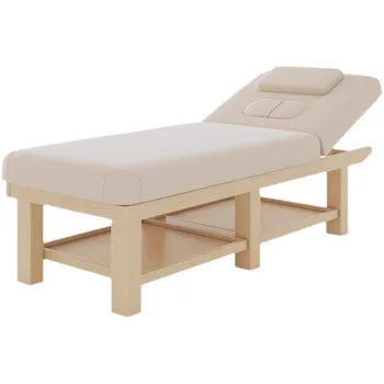 Косметичка из массива дерева, высококачественная кровать для физиотерапии прижиганием с отверстиями для салонов красоты и массажных кроватей для тела