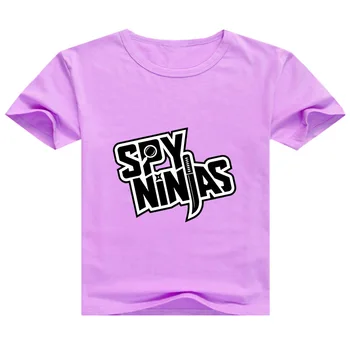 Летняя футболка для мальчиков, забавная футболка SPY NINJA, детский топ, футболка с короткими рукавами для девочек, модная одежда, рубашка принцессы, футболки с рисунком