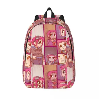 Розовая Рамми для подростков, сумки для школьных книг, рюкзак Скотта Пилигрима ПРОТИВ мира, рюкзак для начальной школы, колледж на открытом воздухе