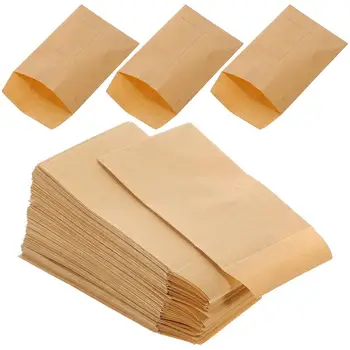 100 шт. коричневых маленьких конвертов из крафт-бумаги, конверты для подарочных карт для хранения товаров, 10 см для монет, подарочная карта из крафт-бумаги