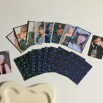 Милый защитный рукав для фотокарточек на 20 листов, модный сверкающий держатель для карт Kpop Idol, прозрачный Водонепроницаемый держатель для карт