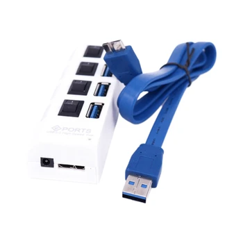 USB-концентратор 5 Гбит/с высокоскоростной мульти USB-разветвитель 4-портовый концентратор-расширитель для ноутбука P9JB