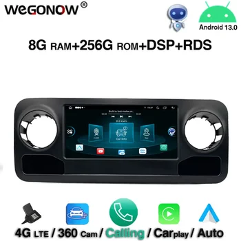 Carplay 360 Автомобильный DVD-плеер DSP IPS 10,25 ‘IPS Android 11,8 ГБ Оперативной ПАМЯТИ + 256 ГБ GPS RDS Радио wifi Для Benz Spinway Sprinter 2019-2021