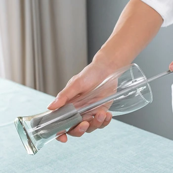 Многофункциональная щетка для чистки бутылок с длинной ручкой, кухонная стеклянная чашка для воды и чая, новый челночный корабль