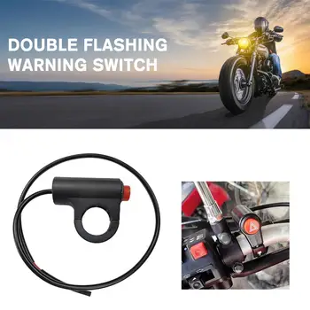 Двойной мигающий предупреждающий выключатель Универсальный переключатель мотоцикла Электрическая сигнальная лампа Предупреждающая Двойная кнопка аварийного освещения Vehi J9D4