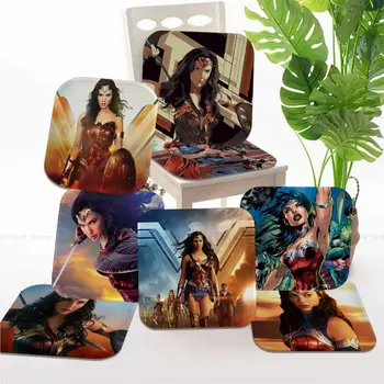 W-Подушка Wonder Woman, коврик, Квадратная подушка для обеденного стула, Круглое декоративное сиденье для офисного стола, Подушки для домашнего декора