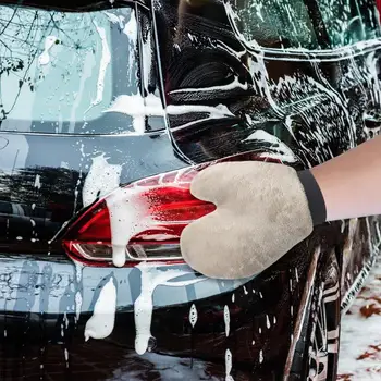 Универсальные перчатки для вытирания пыли в автомобиле, универсальные мягкие рукавицы для автоматической уборки, двухсторонняя перчатка для мытья автомобиля для мотоцикла, грузовика, фургона.