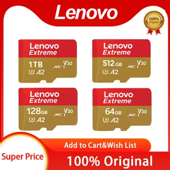 Карта флэш-памяти Lenovo 2 ТБ, высокоскоростная карта Micro TF SD, 1 ТБ, 512 ГБ, 256 ГБ, 128 ГБ, портативная карта памяти для игр Nintendo Switch