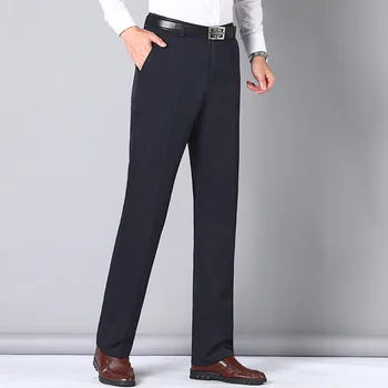 MRMT 2023 Совершенно Новые мужские повседневные брюки Plus Cashmere Morning, Тонкие брюки для официального костюма, плотные мужские прямые повседневные брюки