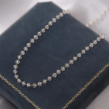 SZN, ожерелье-цепочка из хрустальных амулетов из нержавеющей стали для ювелирных изделий своими руками, простые модные ожерелья-чокеры, 45 см