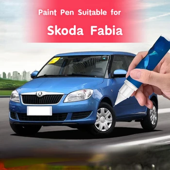 Ручка для рисования, подходящая для фиксатора краски Skoda Fabia, ледяная темно-синяя, желтая, конфетно-белая, оригинальная краска для автомобиля, царапины, потрясающий ремонт