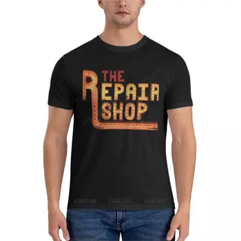 летняя мужская футболка, черная мужская футболка, футболка с логотипом ремонтной мастерской, футболка с аниме, футболка для мальчика, футболка оверсайз