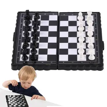 Набор шахмат для начинающих Портативная магнитная настольная игра в шахматы Прочная и многоразовая настольная игра в шахматы Набор шахмат для семейной вечеринки