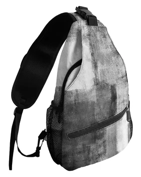Абстрактная картина маслом, черные, белые, серые нагрудные сумки для женщин, мужчин, водонепроницаемые сумки-мессенджеры, спортивная сумка через плечо на одно плечо