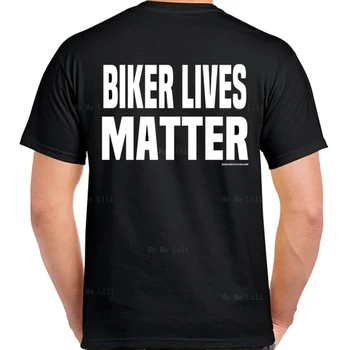 Топовая двусторонняя футболка Biker Lives Matter, мужская хлопковая футболка оверсайз с коротким рукавом