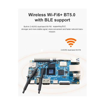 Для Orange Pi 5B 16 ГБ оперативной памяти + 128 ГБ платы разработки EMMC RK3588S с 8-ядерным 64-разрядным процессором, программирующая материнская плата A