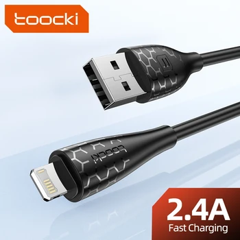 Tooci USB Кабель для Lightning 2.4A Кабель для Быстрой Зарядки iPhone 14 13 12 11 Pro Max Mini Xs X SE Провод USB Кабель Для Зарядного устройства